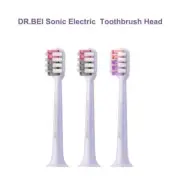 DR.BEI 3pcs Violet Electric Toothbrush Sensitive Cleaning Teeth Replacement Head
