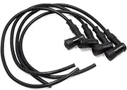 4Pcs Silicone 90 Degree Motorcycle Motor Engine Spark Cap Ignition Wire Cable Black Ignition Cable
