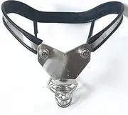 HCUDFN SM Hollow Penis Cage Stainless Steel Chastity Belt BDSM Bondage Device SM Cock Cages Chastity Devices for Men Sex Toys(Waist 82~88cm)