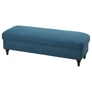 ESSEBODA bench with storage, Tallmyra blue/brown
