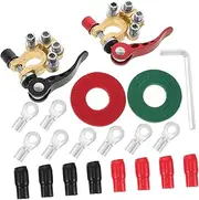 GRADENEVE 1 Sets Heavy Duty Car Battery Terminal Connectors Quick Disconnect Automotive Clamps for Positive Negative Battery Cable Ends Versatile Use for Cars Boats and Solar Systems