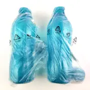 Set of 2 Tupperware Eco Water Bottle Medium 25oz Flip-Top Cap Lid Turq Blue NEW