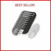 10 PCS Mini Carabiner Clips w/ Key Rings Aluminum D Shape Locking Carabine Keych