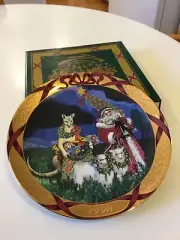 CHRISTMAS AROUND THE WORLD PLATE " SANTA IN AUSTRALIA " BING & GRONDAHL 1998