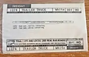 Walther’s HO Scale Decal kit 1374 TRAILER TRUCK Sticker Set Model Train