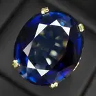 Luscious Royal Blue Tanzanite 32.40Ct 925 Sterling Silver 24K Gold Plated Rings