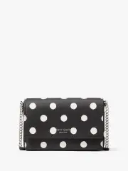 Morgan Sunshine Dot Faux Leather Flap Chain Wallet