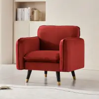 在飛比找momo購物網優惠-【MUNA 家居】布諾奇3019型單人座紅色布沙發(單人沙發