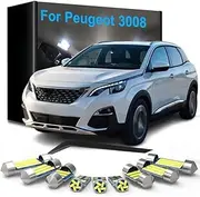 28pcs Car LED Interior Light, For Peugeot 3008 MK1 MK2 MK3 2009-2025 Dome Vanity Mirror Trunk Foot Door License plate Lamp