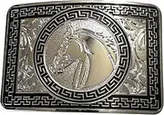 [Western Stakes] Cowboy Belt Buckles For Men Pressed Plate High End Horse Rooster 50 Peso Big Belt Buckles Hand Crafted Custom