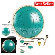 Handcrafted 15-Note Steel Tongue Drum - Carry Bag Included for Easy Travel