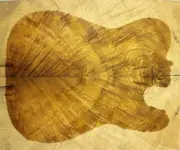 5A Figure Telecaster Guitar Top Flame Golden Phoebe Wood Set Luthier Supply