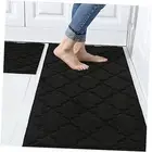 Soft Kitchen Rugs [2 PCS] for in Front of Sink Super Absorbent Kitchen Floor