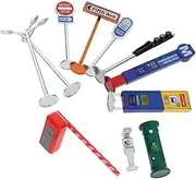 Abaodam 1 Set Miniature Street Traffic Signs Model for Road Signs for Play and Learning for Sand Table and Construction Scenes