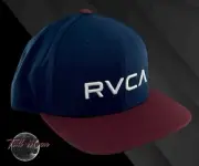New RVCA Twill Navy Mens Snapback Cap Hat