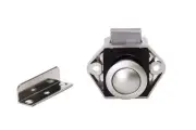 Hafele Nickel Mini Push Button Lock 4 x 15mm Camper Van Conversions Door Lock