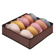 Drawer under Cabinet Clothes Organizer Foldable Storage Cubes 5 Cell Coffee