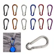12 Pc Mini Metal Carabiner Clips Camp Hiking Snap Hook On Attach Lock Keychain