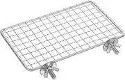 Happyyami Spacious Stainless Steel Mesh Bird Stand for Parrots Versatile Perch Platform for Comfortable Play and Training Durable Birdcage Accessory for Various Bird Species