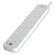 6 Way Power board Sockets Outlets Surge Protector w/ Single Switch Powerboard