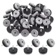 40Pcs Screw-on Furniture Felt Pads Bulk Set 1"24mm Dia Round Slider Glide Flo...