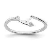 14K White Gold Fitted Real Diamond Band