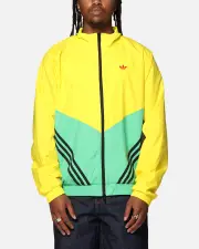 [ADIDAS] Adidas Originals Track Top Jacket Green/yellow - Size L L Green/Yellow
