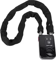 Bluetooth Chain Lock, APP Control Bike Lock with Vibration Alarm Function, Waterproof Keyless Lock, Anti-Theft, Smart Chain Lock for Bike, Motorcycle, Door & Gate (Black)