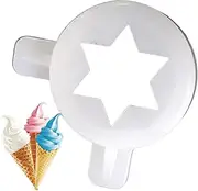 Ice Cream Machine Modeling Mouth | Food Grade Modeling Mouth in Hexagram Shape - Easy Installation Fit Innovative Ice Cream Machine Accessory for Snack Bar