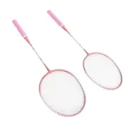 (Pink)2PCS Badminton Rackets Set For Outdoor Backyard Games Badminton Racke FF