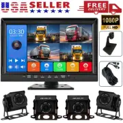 10.1" Quad Monitor Dash Cam DVR Record Reversing Camera 1080P Carplay Truck RV