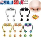 Fake Septum Nose Ring Segment Helix Tragus Faux Clicker Non-Piercing Magnetic FV