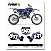 1996-2001 YAMAHA YZ 125-250 Bad Boy Dirt Bike Graphics Custom Number Plates