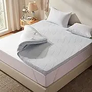 3 Inch Mattress Topper Full, Dual Layer Full Size Gel Memory Foam Mattress Pad with Removable Cover, Soft Mattress Topper for Back Pain