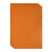 6Pcs 2mm(1/10") Glitter Foam Sheet Orange Non Adhesive, 16x24inch(40x60cm)