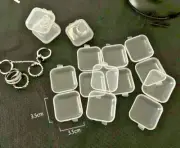 Mini Plastic Storage Cases For Jewelry Beads- 1.25"x1.25"x.75" - CLEAR - 10 Pcs