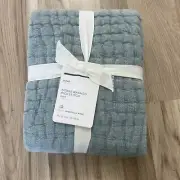 Pottery Barn Stonewashed Pickstitch Sham - King - Blue