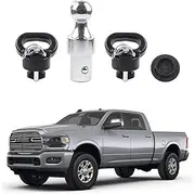 Dasbecan 60638 Gooseneck Ball Safety Chain Kit Gooseneck Hitch Kit 38000 lbs 2-5/16-Inch Compatible with 2013-2023 Ram 2500 3500