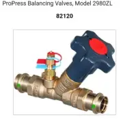 Viega 82120 ProPress Brass Manual Balancing Valve 1"