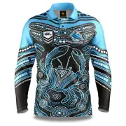Cronulla Sharks NRL 'Karumba' Fishing Shirt Adult Sizes S-5XL!