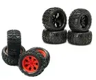 1/10 Rc Monster Truck Wheels Tires Set for Ecx Ruckus Losi Tenacity Mt Ten