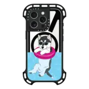 iPhone 16 Pro Ultra Bounce Case MagSafe Compatible Swimming Husky