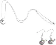 [COSMEVIVI] Girls Jewelry Set Crystal Necklace and Drop Earrings for Women Wedding Jewelry Set