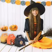 Food Packing Gift Box Trick or Treat Folding Halloween Candy Box Cookie Bag