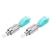 Fiber Optic Coupler FC Male to LC Female OM3 Multi-Mode Simplex Converter 2 Pack