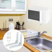2pcs Foldable Stretch Shelf Rack Kitchen Microwave Oven Stand