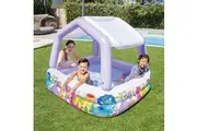 Intex Removable Sun Shade Inflatable Swimming Pool With Dinosaur Purple Kids 2+