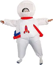 Inflatable Spaceman Costume, Waterproof Lightweight Spaceman Blow Up Suit Funny Blow Up Cosplay Party Costume for Kids