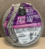 AFC Solid MC Lite 14/2 Metal Clad Cable 100 FT NEW