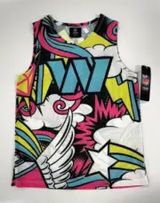 NFL WASHINGTON COMMANDERS ' MESH POP CULTURE TANK ' YOUTH ' SIZE MEDIUM 10-12 '
